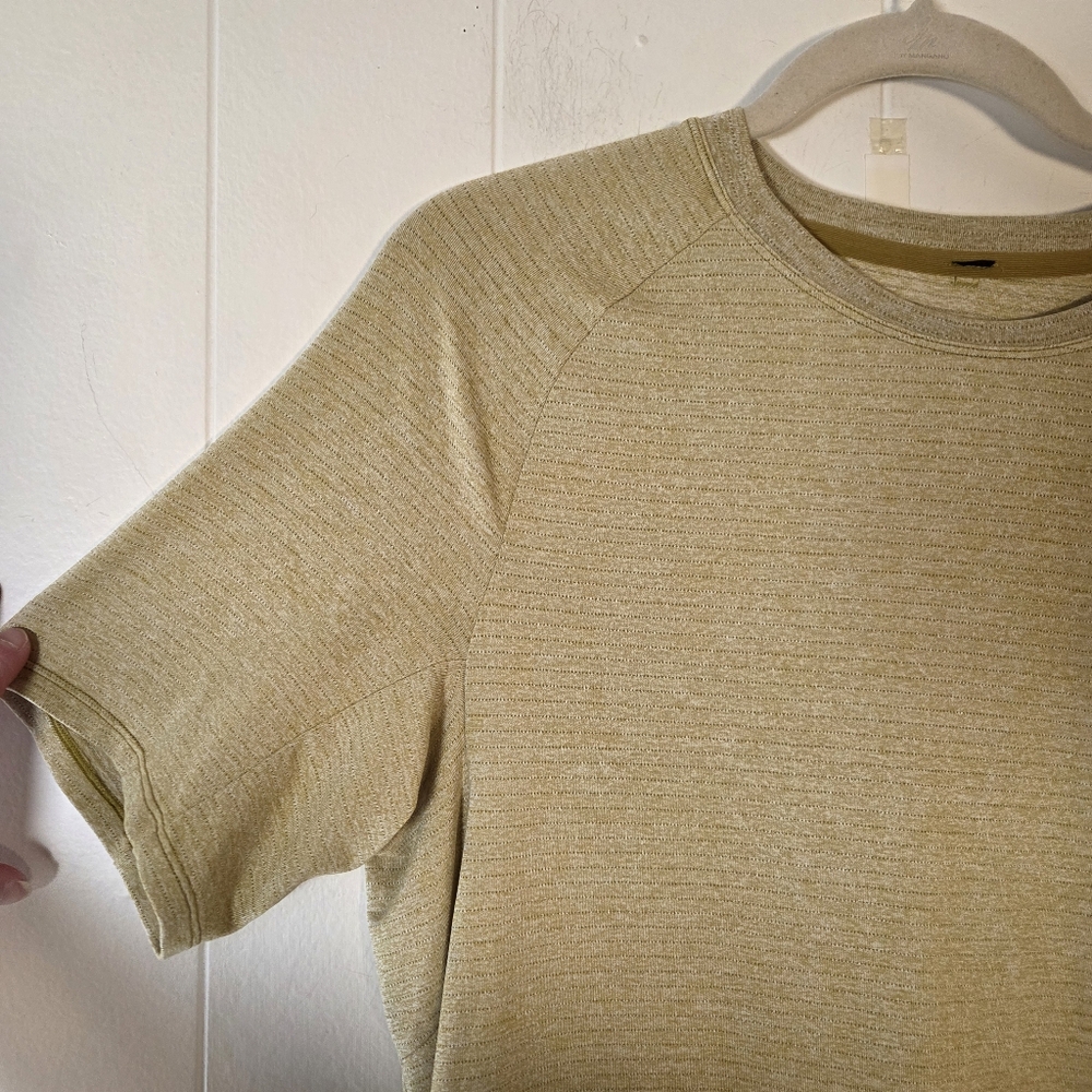 Lululemon Mens Drysense Training Tee Medium Heathered Bronze Green Medium - Picture 11 of 15